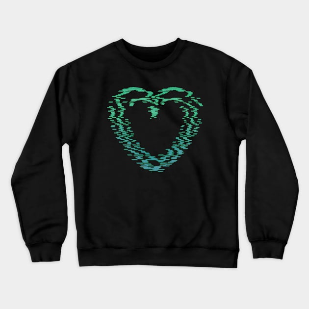 Glitchy Love Crewneck Sweatshirt by Burrrrrittttooooo's Closet